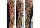 sleeve, legs and big tattoos